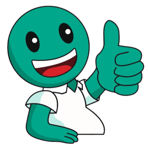 Time Laundry mascot giving a thumbs-up